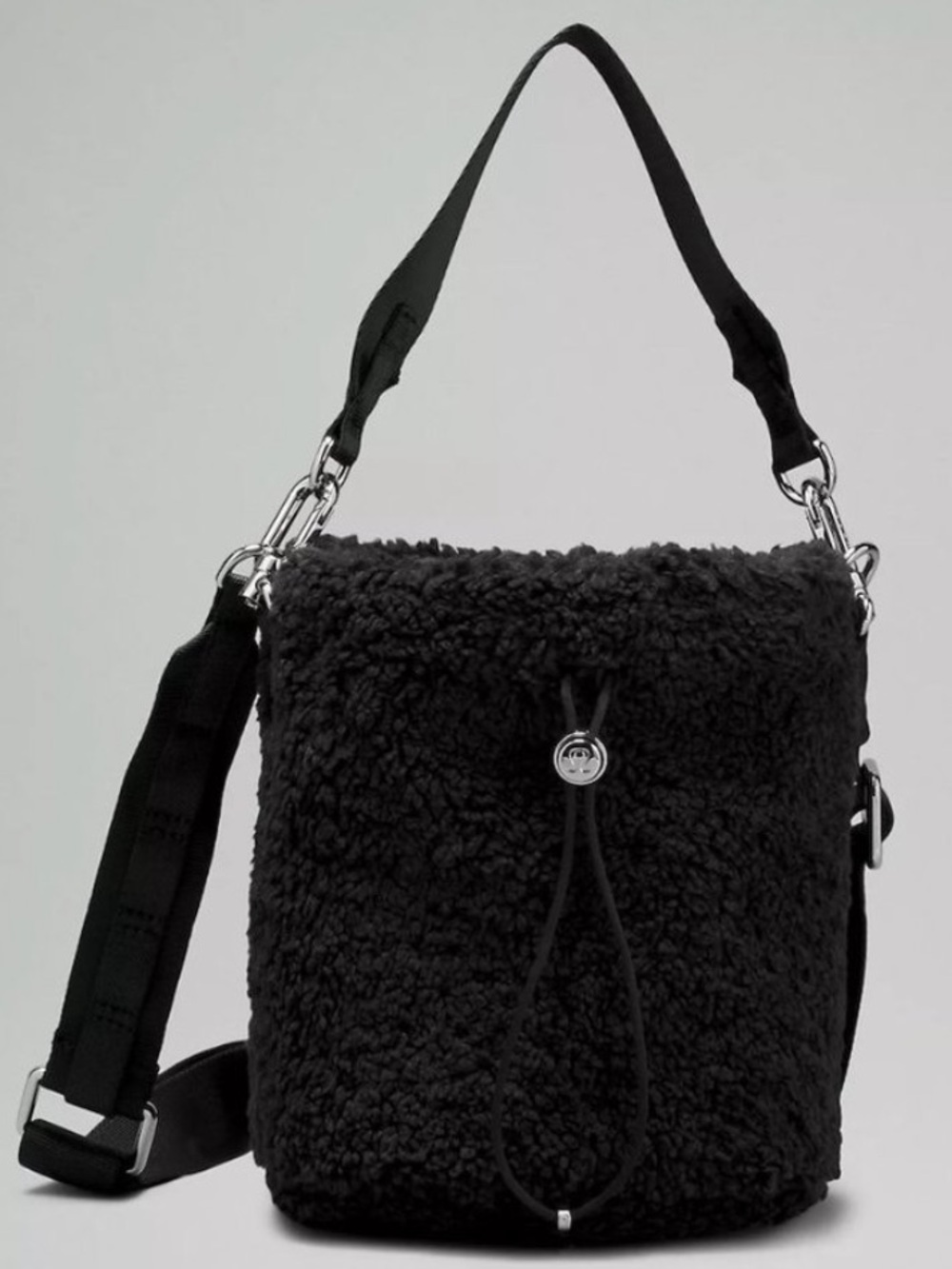 Lululemon Crossbody Bucket Bag Fleece Black NWT